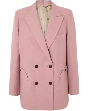Blazé Milano Double-Breasted Blazer - Pink