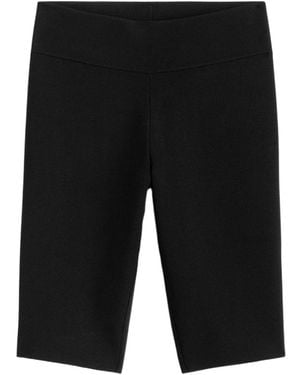 TOTEME Elastic Knee-Length Shorts - Black