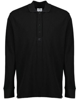 Courreges Courrèges Long Sleeve Polo Shirt - Black