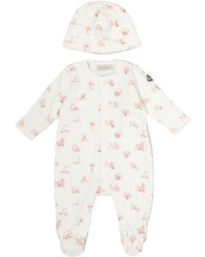 Moncler Printed Clothing Set - White