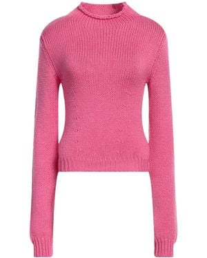 Marni Solid Color Thickened Knit Sweater - Pink