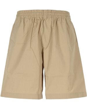A.P.C. Pleated Elastic-Waist Shorts - Natural