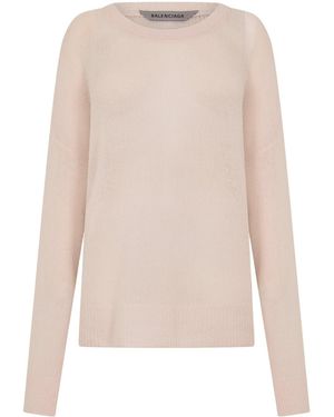 Balenciaga Crew Neck Jumper - Natural