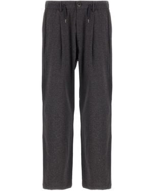 Herno Resort Pleated-Front Trousers - Grey