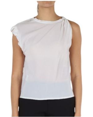 Pinko Knot-Detailed Crewneck Sleeveless Top - White