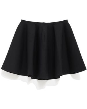 Alaïa Alaïa Godet Flared Mini Skirt - Black