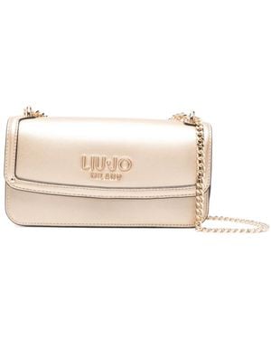 Liu Jo Logo Lettering Small Crossbody Bag - Natural