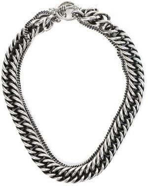 Ann Demeulemeester Vita Large Chain Necklace - Metallic