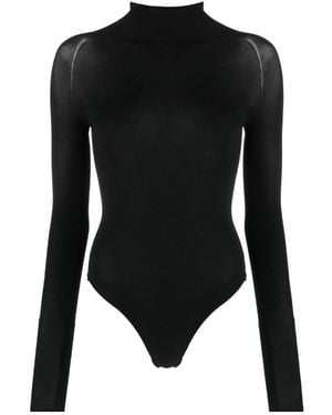 Alaïa Alaïa Second Skin Turtleneck Bodysuit - Black