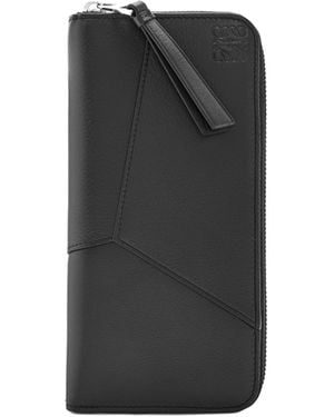 Loewe Puzzle Zipped Open Wallet - Black