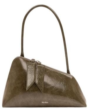 The Attico Zippered Shoulder Bag - Metallic