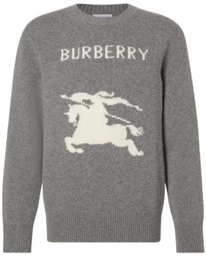 Burberry Wool And Cashmere Sweater - Gray