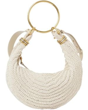 Chloé Zipper Shoulder Bag - White