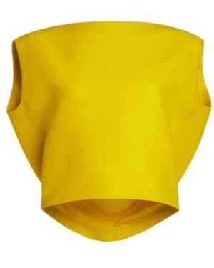 Balenciaga Draped Back Top - Yellow