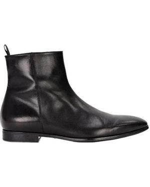 Giorgio Armani Logo Boots - Black