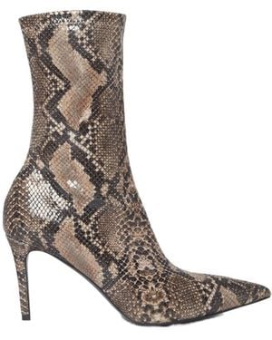Stella McCartney Stella Iconic Embossed Ankle Boots - Brown