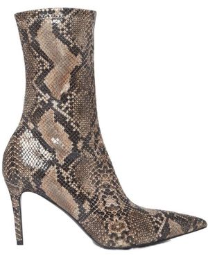 Stella McCartney Stella Iconic Embossed Ankle Boots - Brown