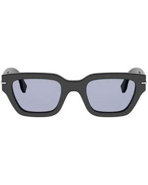 Fendi Geometric Frame Sunglasses - White