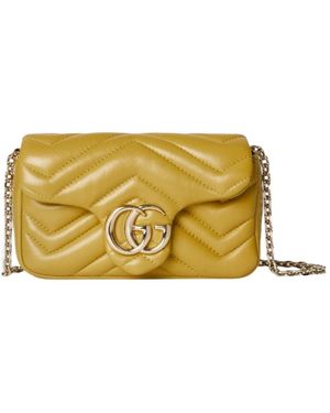 Gucci Gg Marmont Mini Shoulder Bag - Yellow