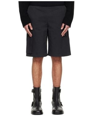 HELIOT EMIL Pulsar Elastic Waist Cargo Shorts - Black