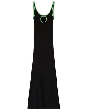 Ambush Heart Hole Sleeveless Long Dress - Black