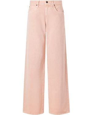 SLVRLAKE Denim Mica Wide-Leg Jeans - Pink