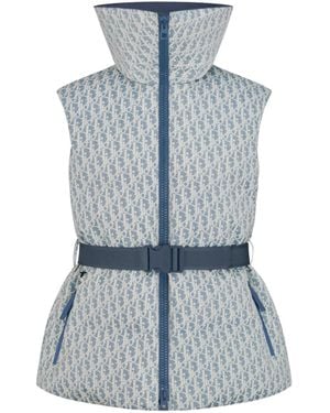 Dior Alps Belted Puffer Vest - Blue