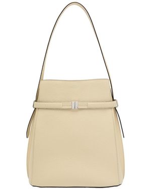 TOTEME Leather Bucket Bag - Natural