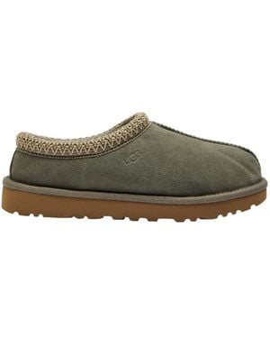 UGG Tasman Suede Flatform Slippers - Green