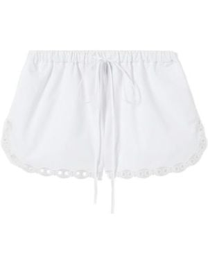 Gucci Embroidery Poplin Shorts - White