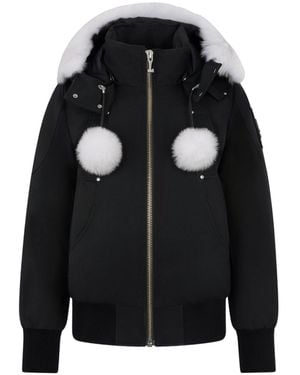 Moose Knuckles Hooded Zipped Jacket - Black