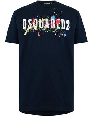 DSquared² Crewneck Shortsleeve Tshirt - Blue