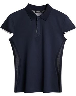 J.Lindeberg Ana Hybrid Knit Polo Shirt - Blue