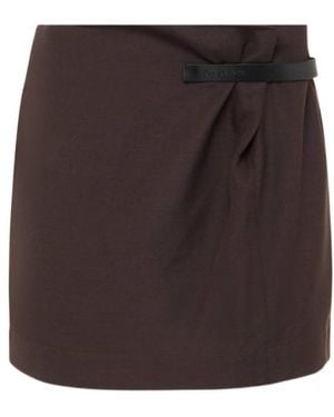 JW Anderson Jw Anderson Gather Detailed Mini Skirt - Brown