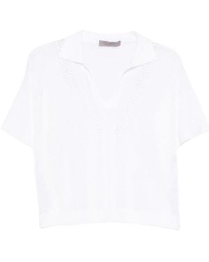 D.exterior Short-Sleeved Polo Shirt - White