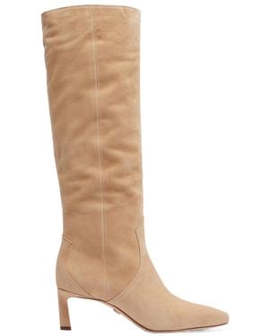 Veronica Beard Kinna 55 Suede Knee-High Boots - White