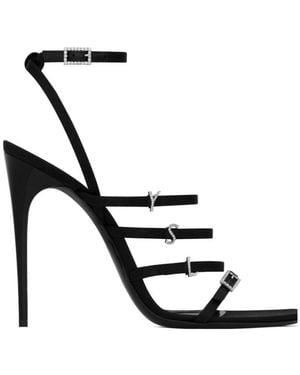 Saint Laurent Jerry Heeled Sandals - White