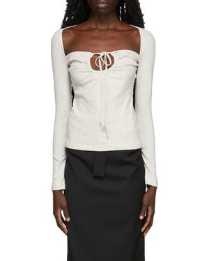 Rosetta Getty Square Collar T-Shirt - White