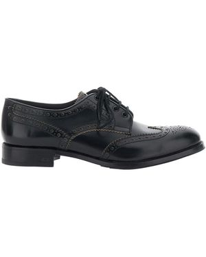 Lidfort Leather Lace-Up Derby Shoes - Black
