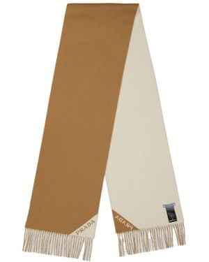 Prada Cashmere Scarf - Natural