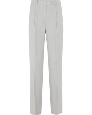 Seventy Casual Pants With Belt Loops - Gray