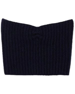 Prada Ribbed Bandeau Top - Blue