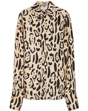 Sportmax Shirt With Animal Print - White