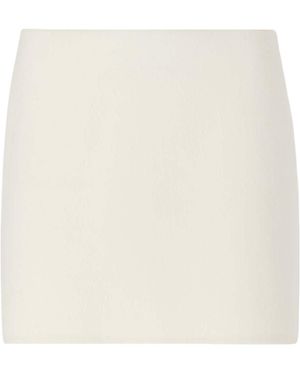 Ermanno Scervino Virgin Wool Double-Cloth Mini Skirt - White