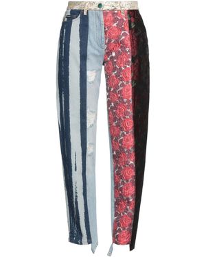Dolce & Gabbana Printed Casual Trousers - Blue