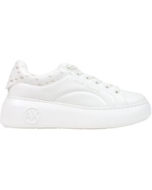 ARMANI EXCHANGE Round-Toe Sneakers - White