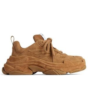 Balenciaga Triple S Sporty Trainers - Brown