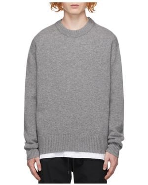 FRAME Logo Knitted Pullover - Grey