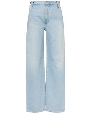 Agolde Shona High-Rise Wide-Leg Denim Pants - Blue
