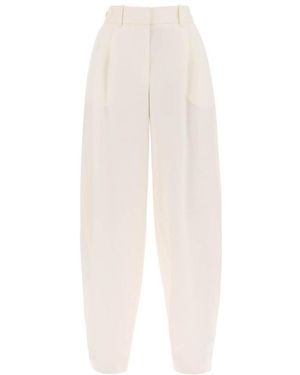 Stella McCartney Pleated Wide Leg Trousers - White